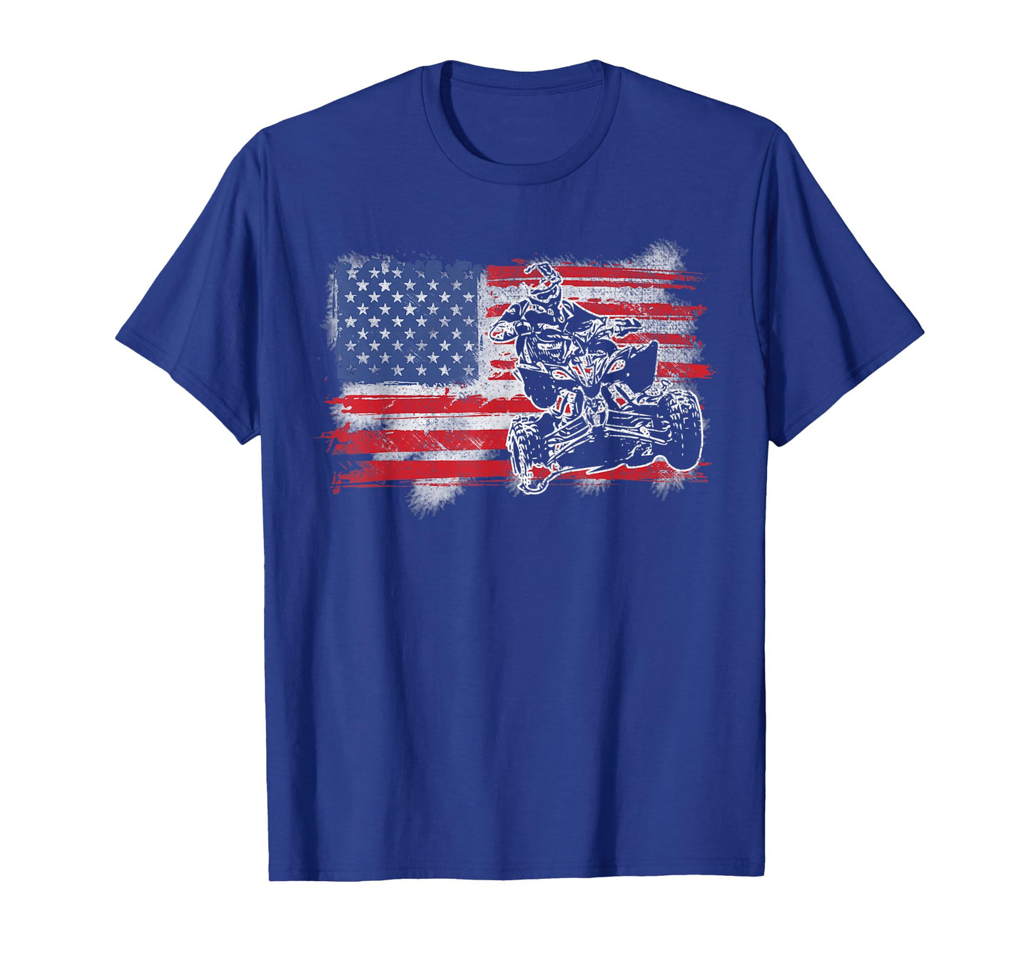 American USA Flag ATV Four Wheeler Quad Bike Brap T-Shirt