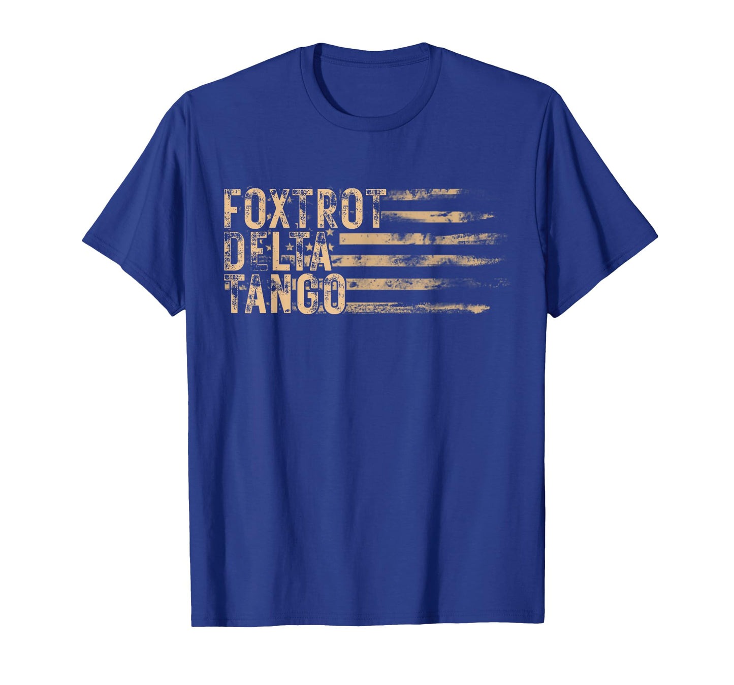 Foxtrots Delta Tangos Funny Foxtrot Delta Tango USA Flag T-Shirt