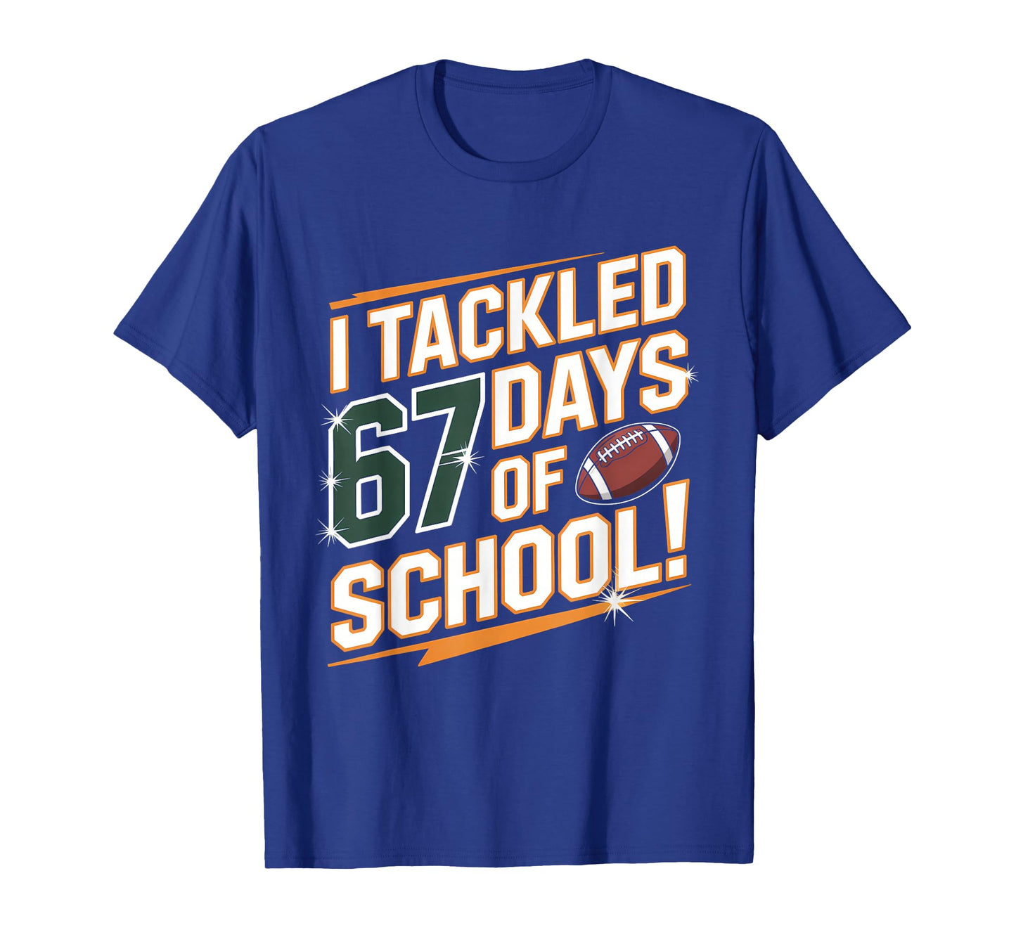 I Tackled 67 Days of School Kids Boys Football 67 Meme T-Shirt