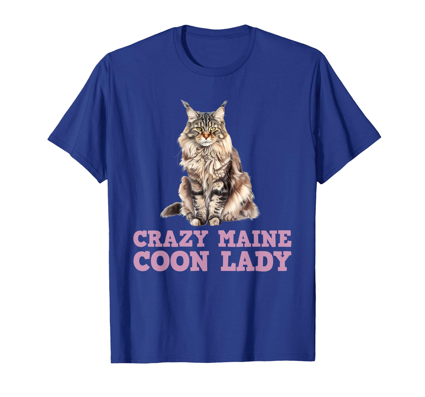 Maine Coon Mama CRAZY MAINE COON LADY Funny Women T-Shirt