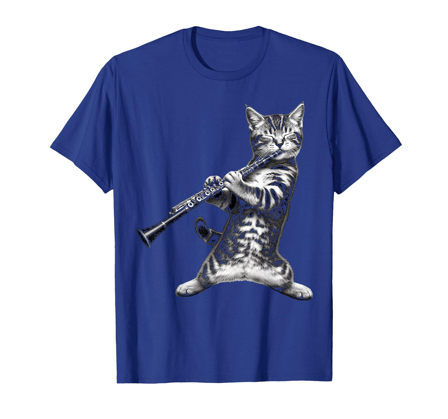 Cat Playing The Clarinet Gifts For Cat Lover Cat Mom Cat Dad T-Shirt