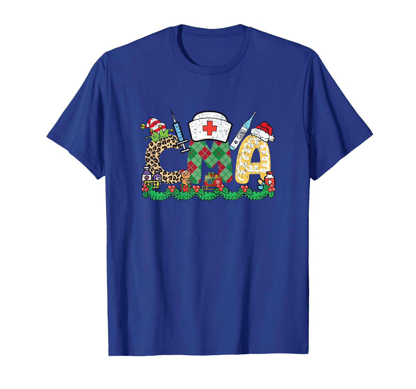 CMA Christmas Pajama X-Mas Certified Medical Assistant T-Shirt