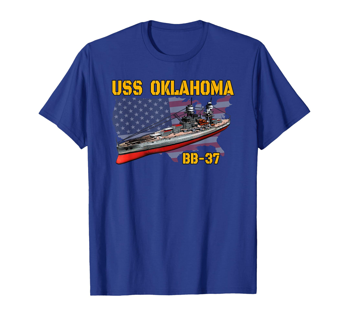 WW2 & WW1 Warship USS Oklahoma BB-37 Battleship Veterans Day T-Shirt