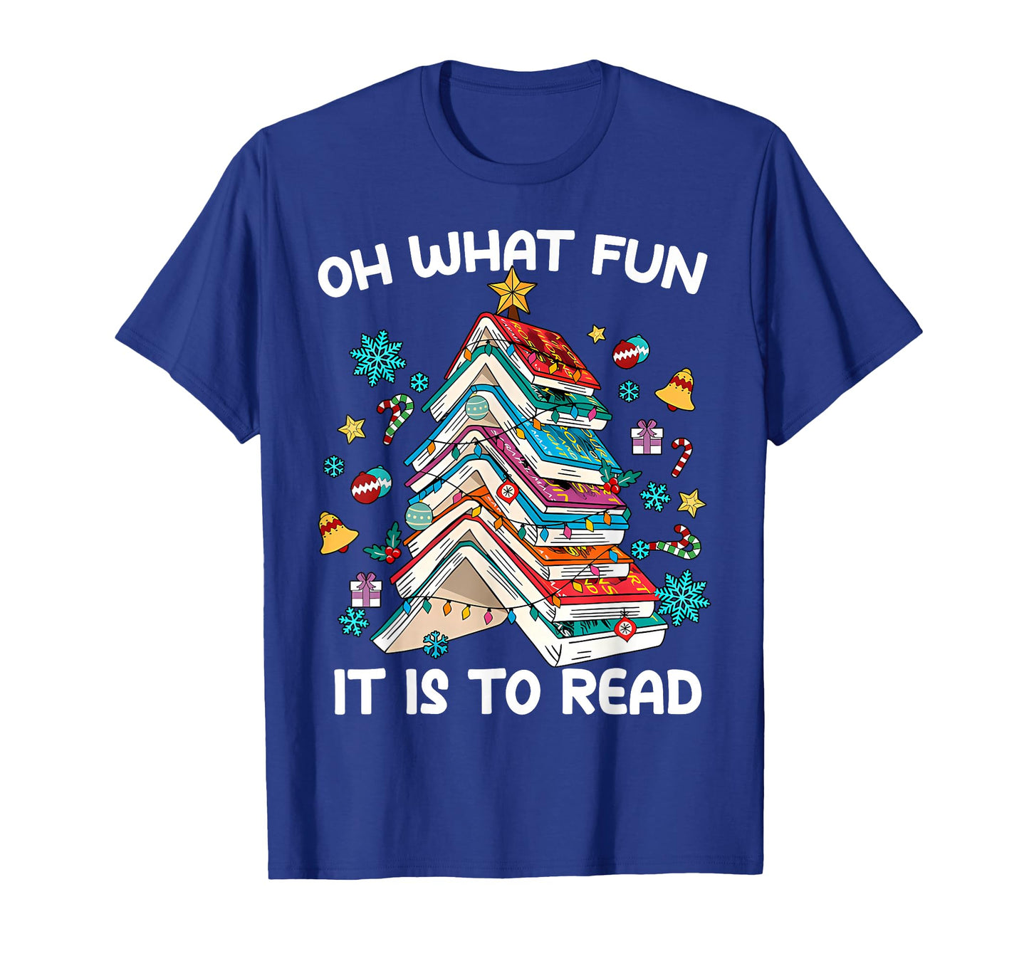 Oh What Fun It is to Read Book Tree Lights for Everyone T-Shirt