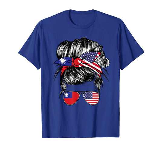 Taiwan Flag Taiwanese Women American USA Heritage Taiwan T-Shirt