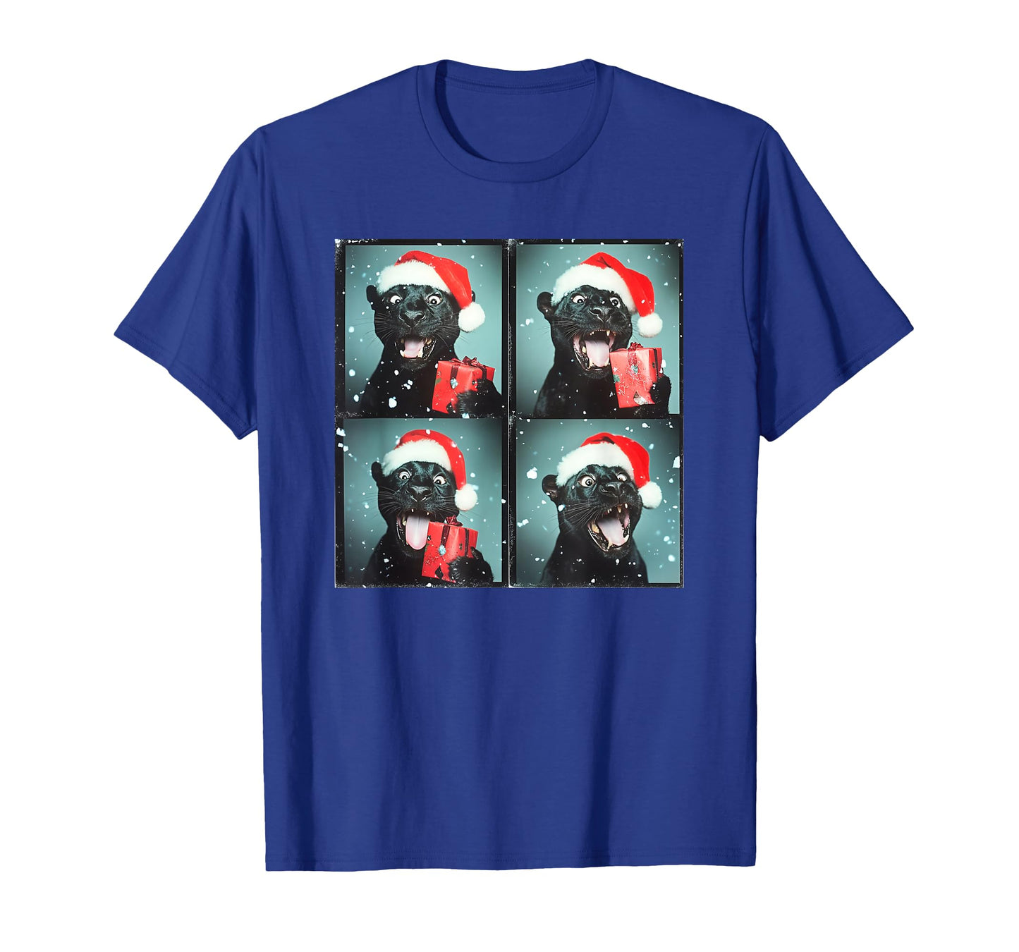Panther Santa Hat Funny Christmas Panther T-Shirt