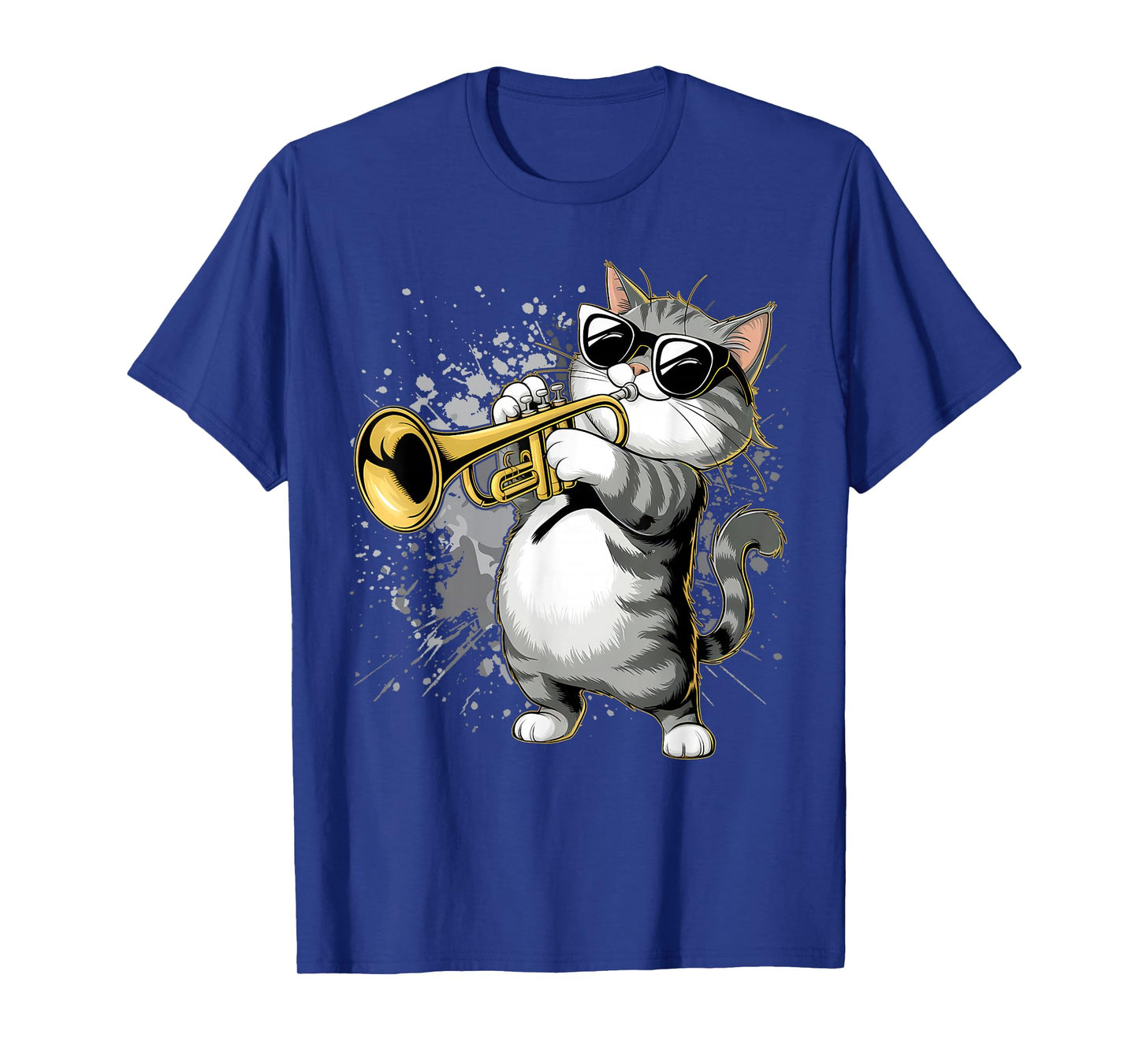 Musician Trumpet Player Funny Cat Playing Trumpet T-Shirt