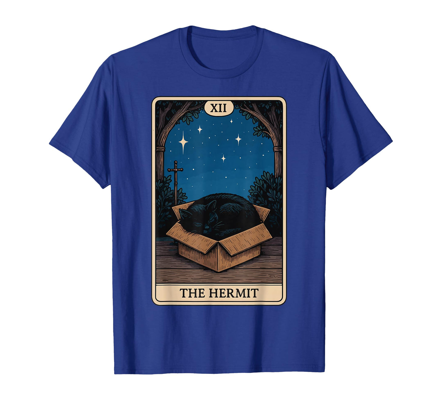 The Hermit Cat Tarot Card T-Shirt