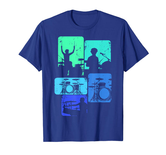 Drummer Drum Sticks Rock & Roll Kids Boys Men T-Shirt
