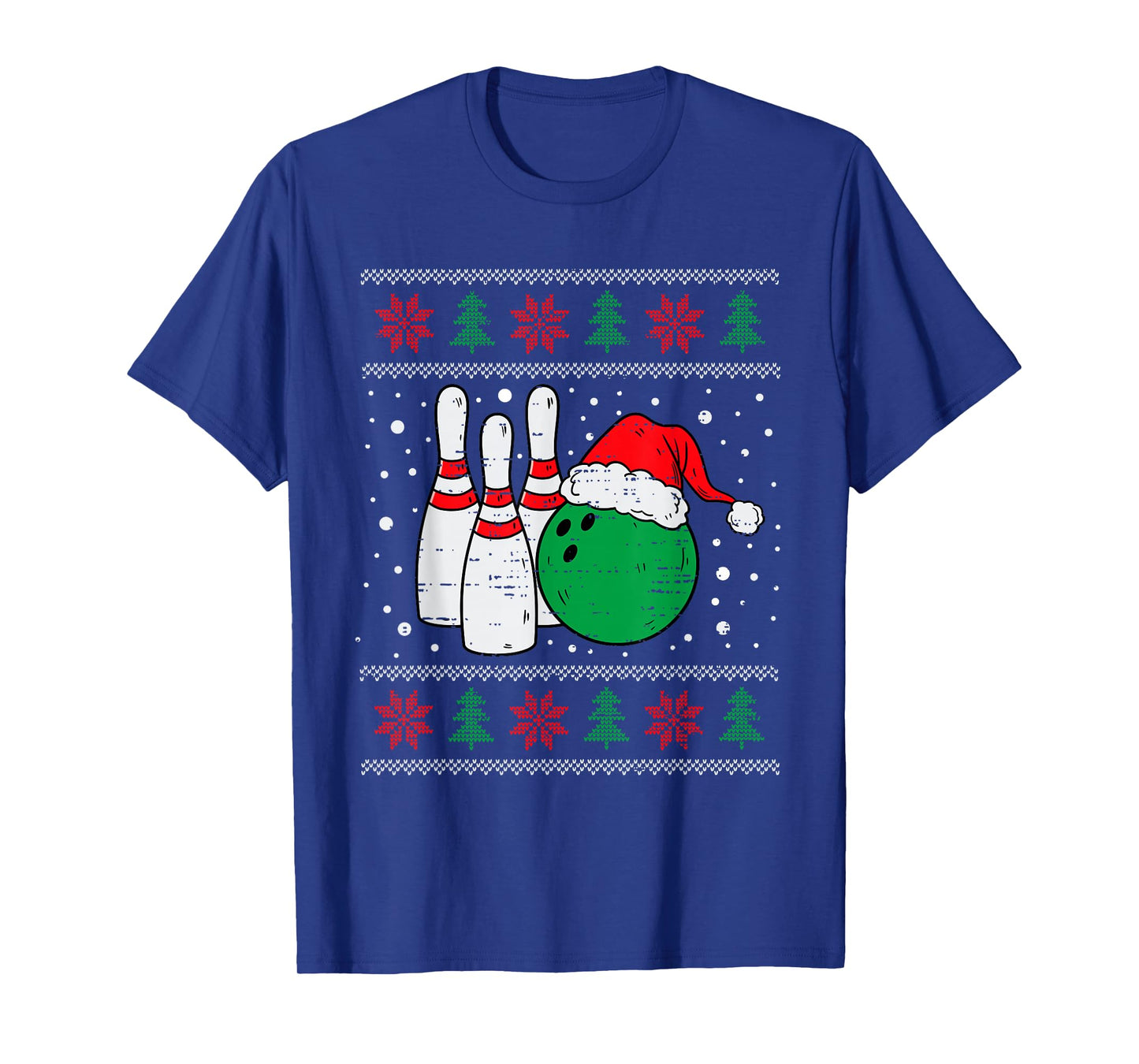 Christmas Bowling Hat Santa Bowler Ugly Xmas Men Women Kids T-Shirt