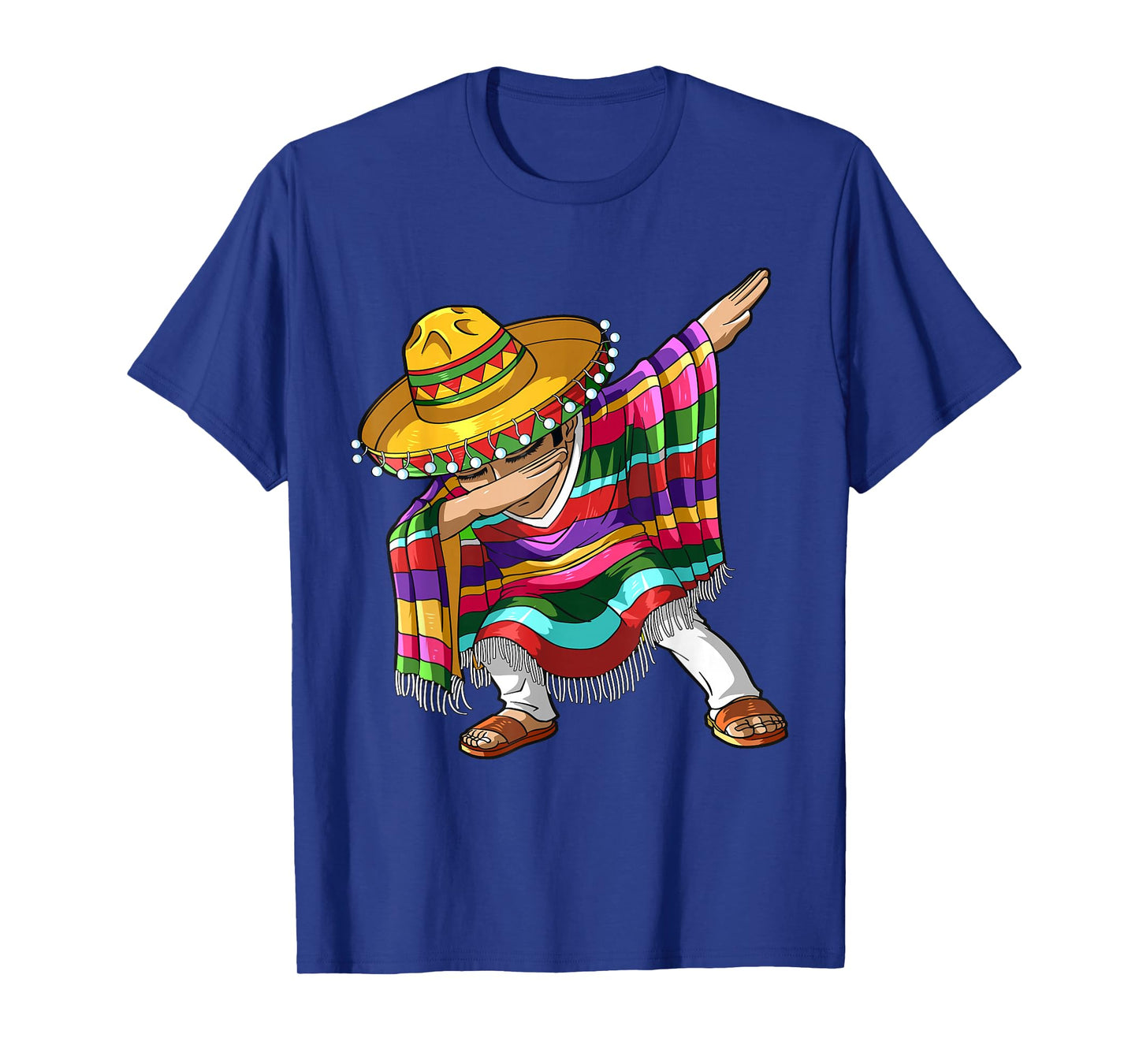 Dabbing Mexican Poncho Cinco de Mayo Boys Men Sombrero Dab T-Shirt