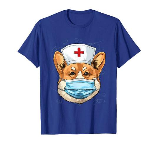 Corgi Dog Nurse RN Nursing School Graduation T-Shirt