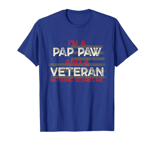 Im a Pap Paw and a Veteran Proud Patriotic Honored T-Shirt
