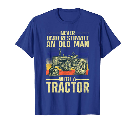 Cool Tractor Design For Grandpa Men Tractor Driver Farming T-Shirt