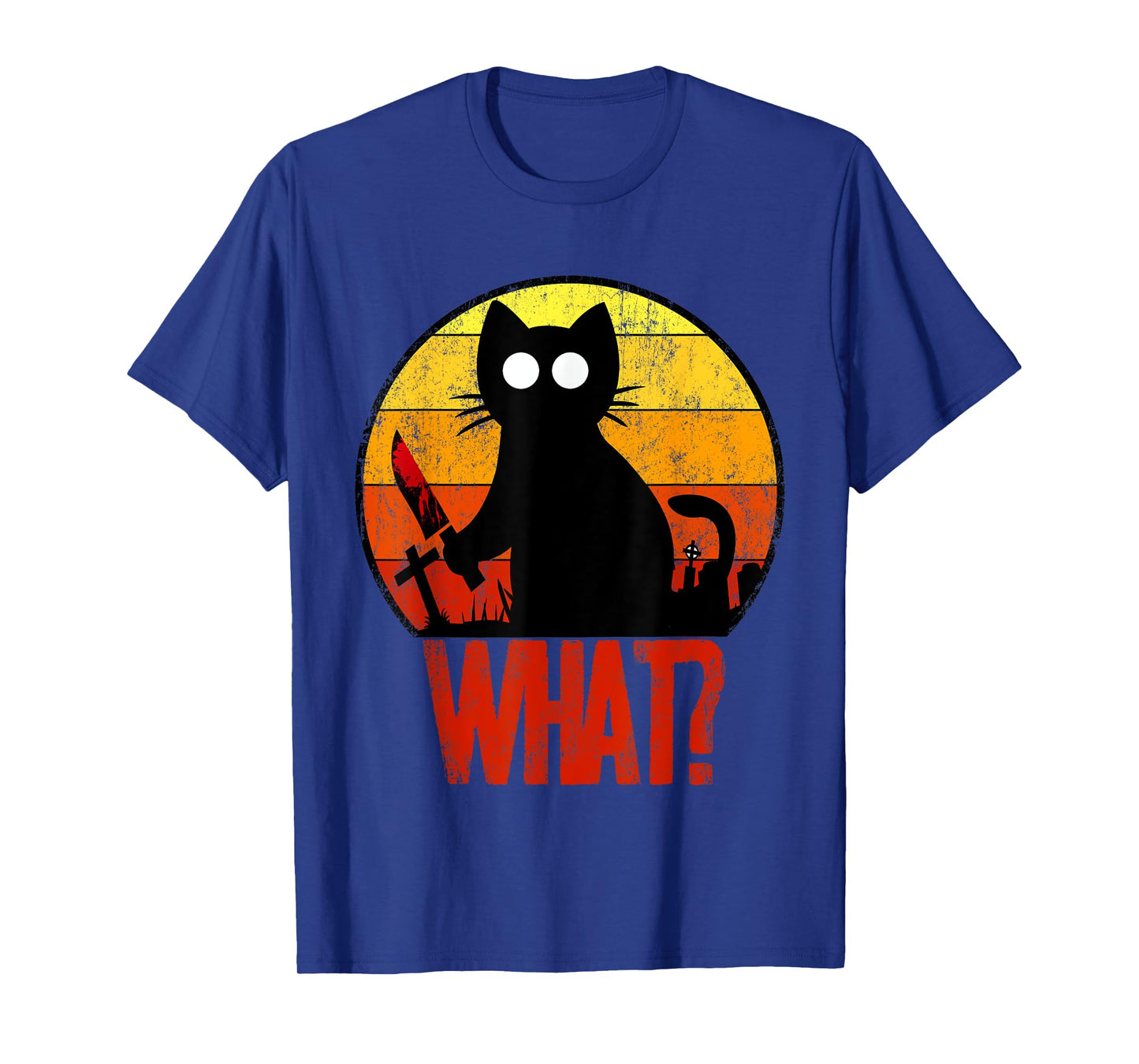 Murderous Black Psycho Cute Cat What Knife Christmas Gift T-Shirt for Men Women