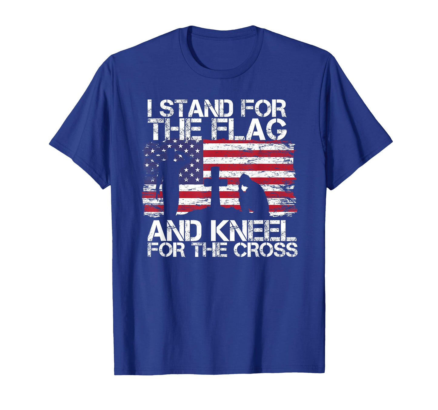 I Stand for The Flag and Kneel for The Cross US Flag T-Shirt