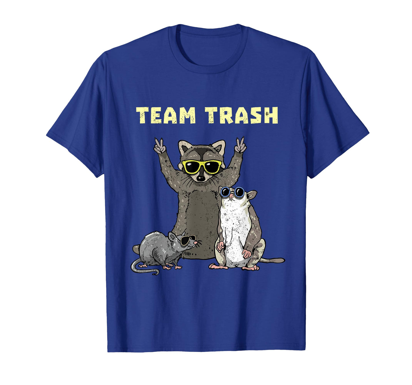 Team Trash Opossum Raccoon Rat, Funny Animals Garbage Gang Short Sleeve T-Shirt