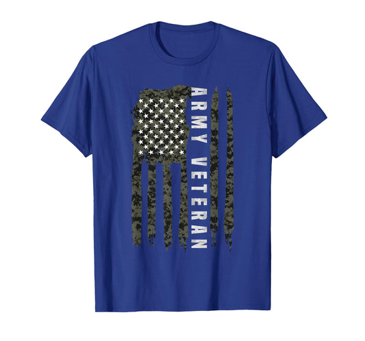 American Flag Patriotic Army Veteran T-Shirt