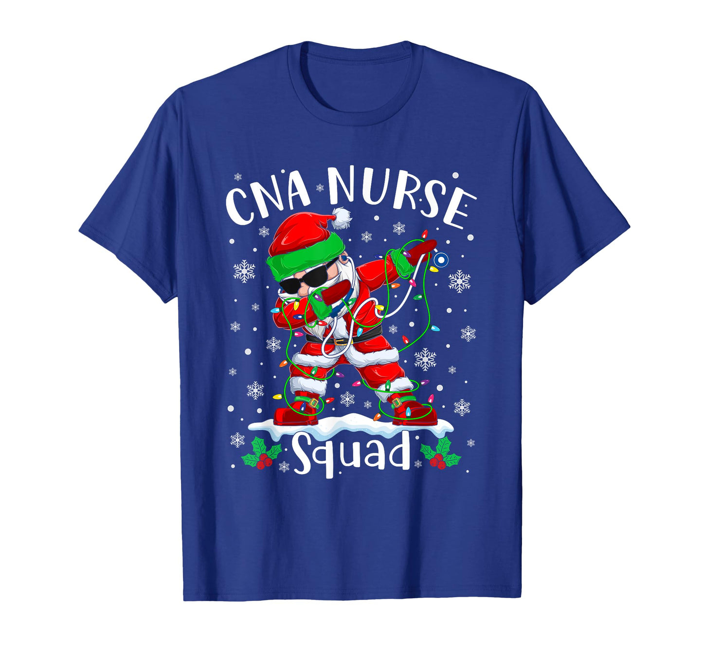 CNA Nurse Squad Christmas Dabbing Santa Nurse Xmas Pajama T-Shirt