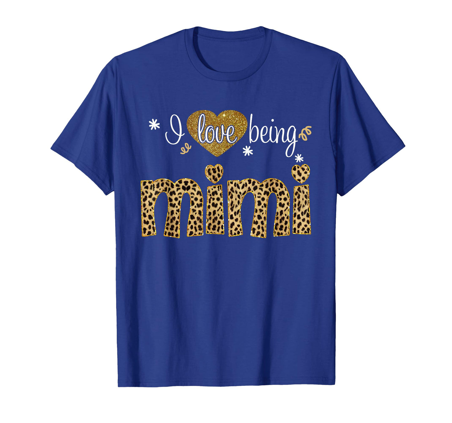 I Love Being Mimi Leopard Plaid Xmas Mimi gifts For Grandma T-Shirt