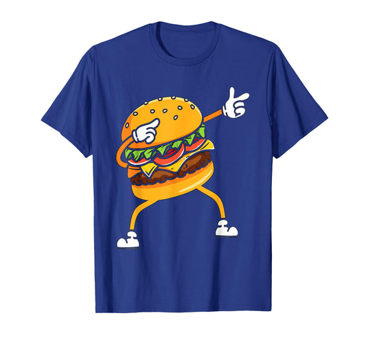 Funny Hamburger Dab Art Kids Men Women Cheeseburger Lover T-Shirt