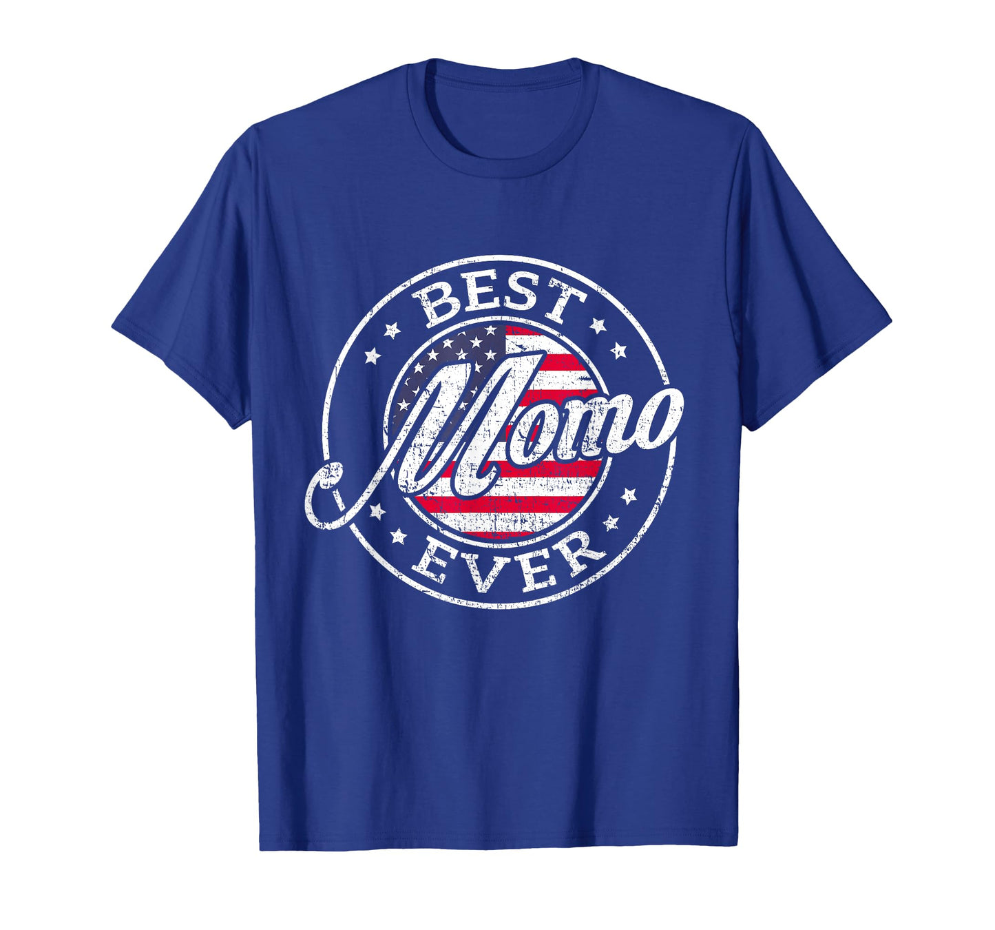 Best Momo Ever USA Flag Mothers Day Family T-Shirt