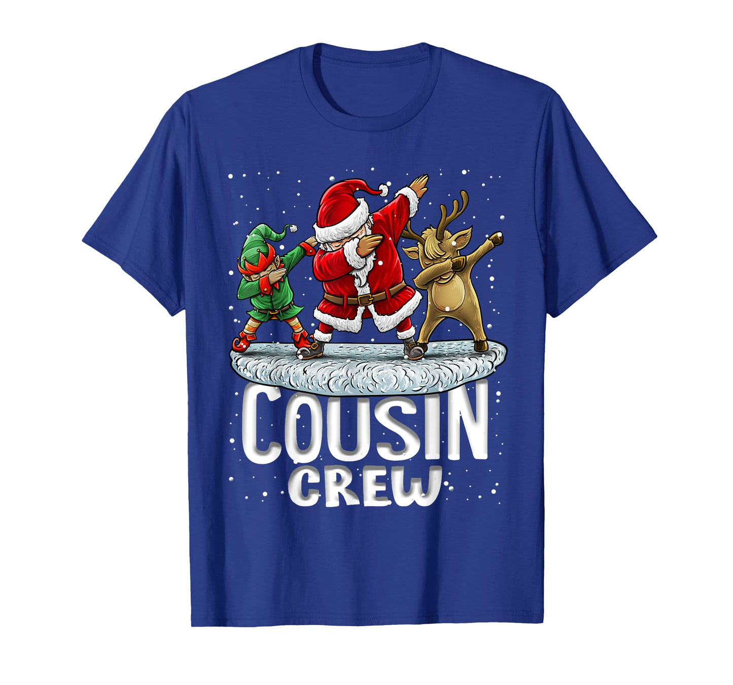 Cousin Crew Santa Elf Dabbing Matching Family Christmas T-Shirt