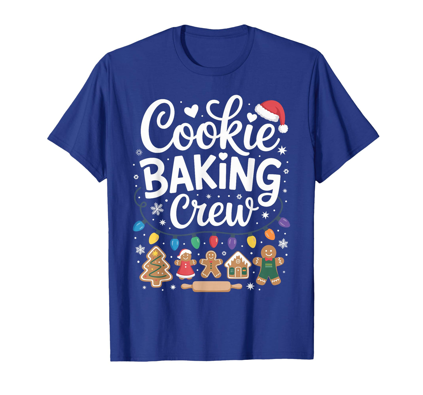 Cookie Baking Crew Holiday Squad Gingerbread Christmas Funny T-Shirt