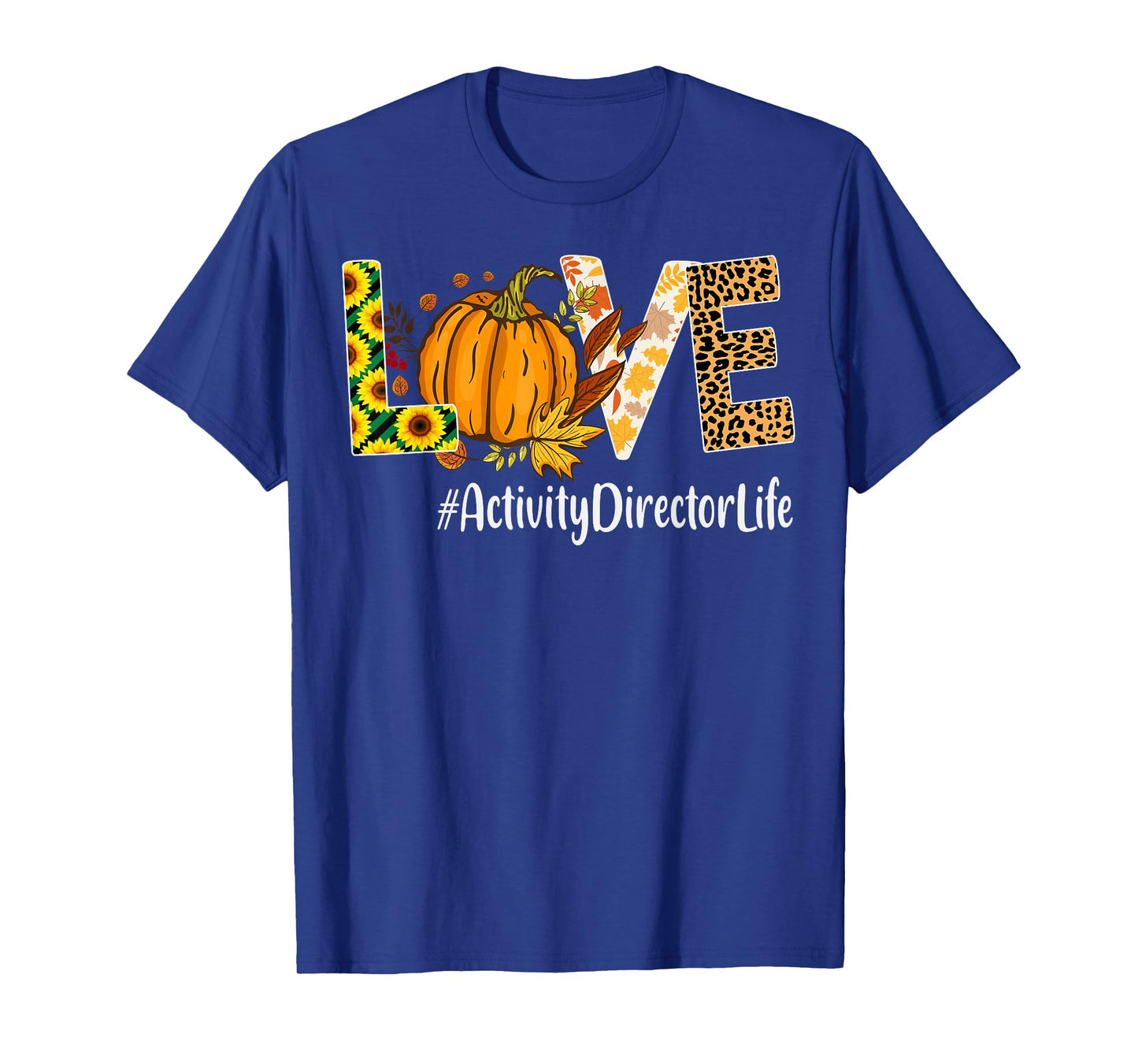Activity Director Love Fall Pumpkin leopard Halloween Autumn T-Shirt