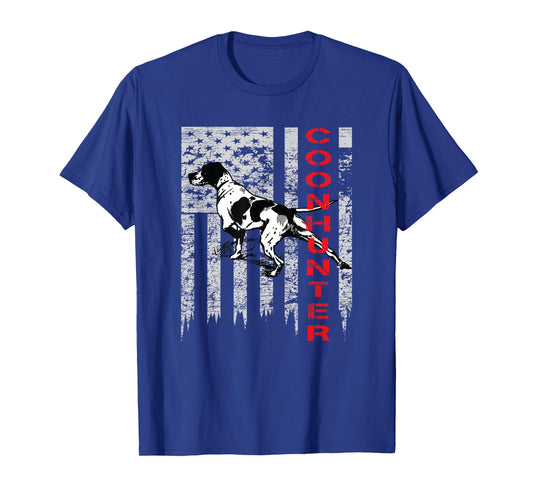 Distressed USA Flag Shirt for Coon Hunters T-Shirt