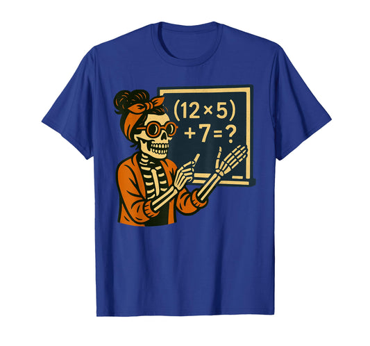 67 Teacher Halloween Skeleton Six Seven Meme Brainrot Math T-Shirt