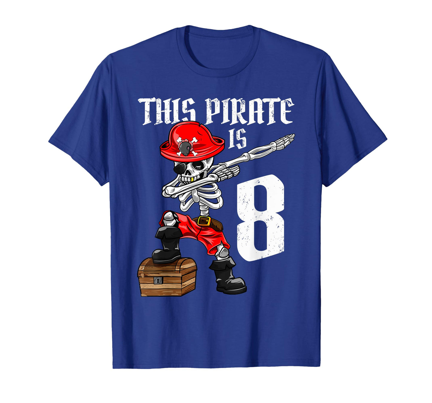 This Pirate is 8 dabbing pirate shirt 8th Birthday boy eight T-Shirt