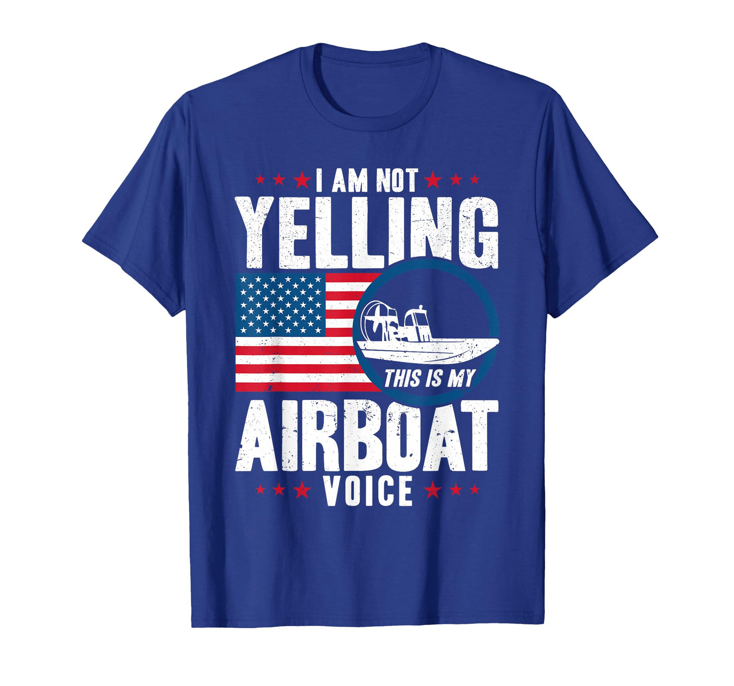 Airboat Captain My Airboat Voice American Flag T-Shirt