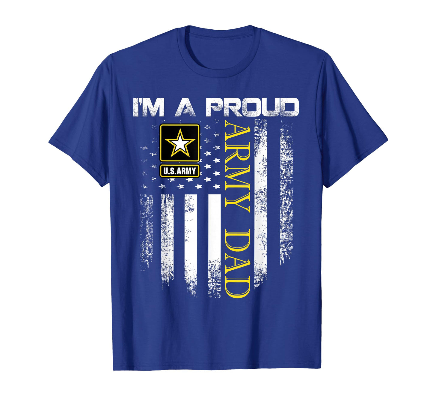 Vintage I'm A Proud Army Dad With American Flag Gift T-Shirt