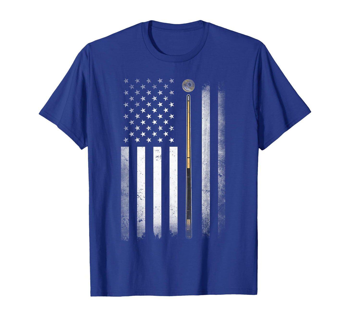 Billiards Pool Player Table USA US American Flag T-Shirt