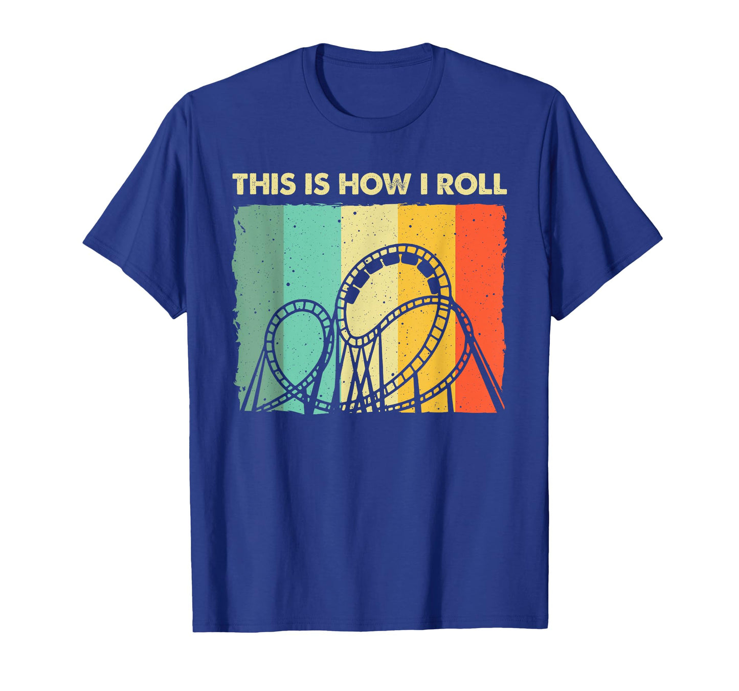 Cool Roller Coaster For Men Women Amusement Theme Park Retro T-Shirt