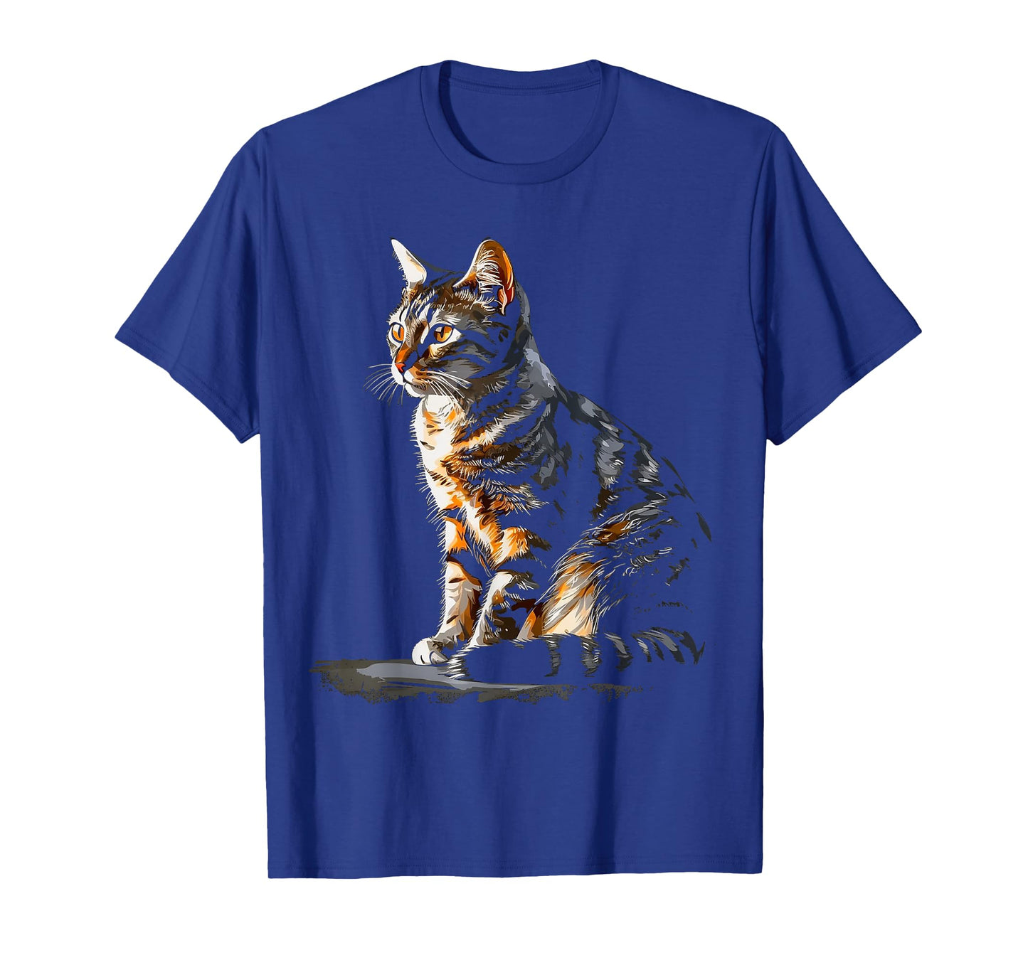 Cat Portrait Artwork | Animal Motif Cat T-Shirt