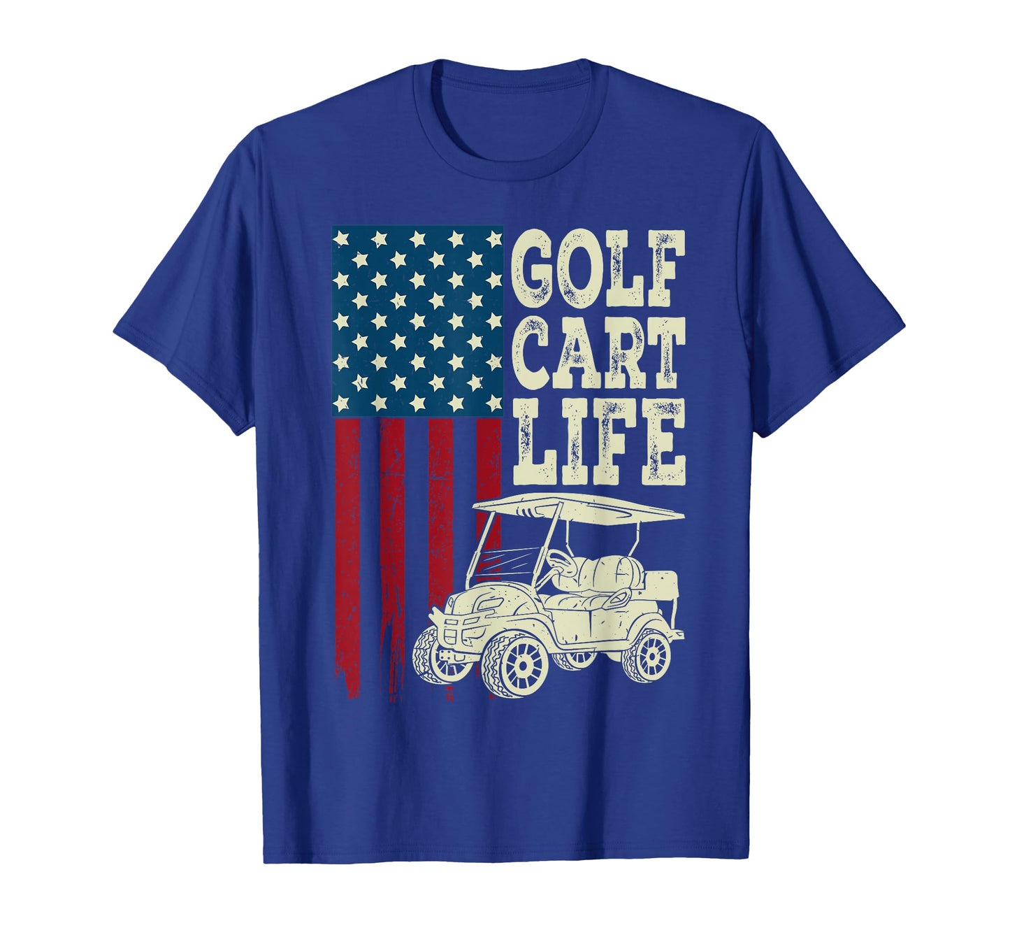 Golf Cart Life Shirt Men Women Kids American Flag Funny Dad T-Shirt
