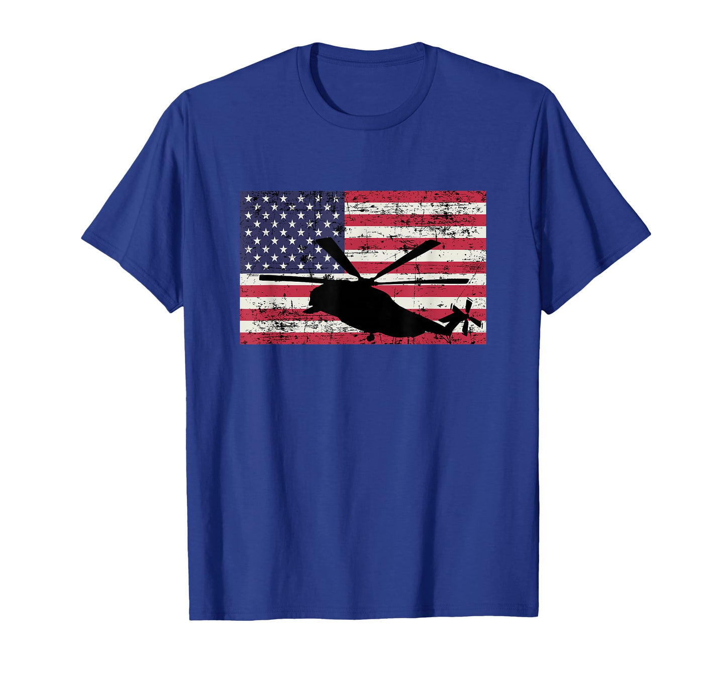 Patriotic CH-53 and MH-53 helicopter American flag T-Shirt