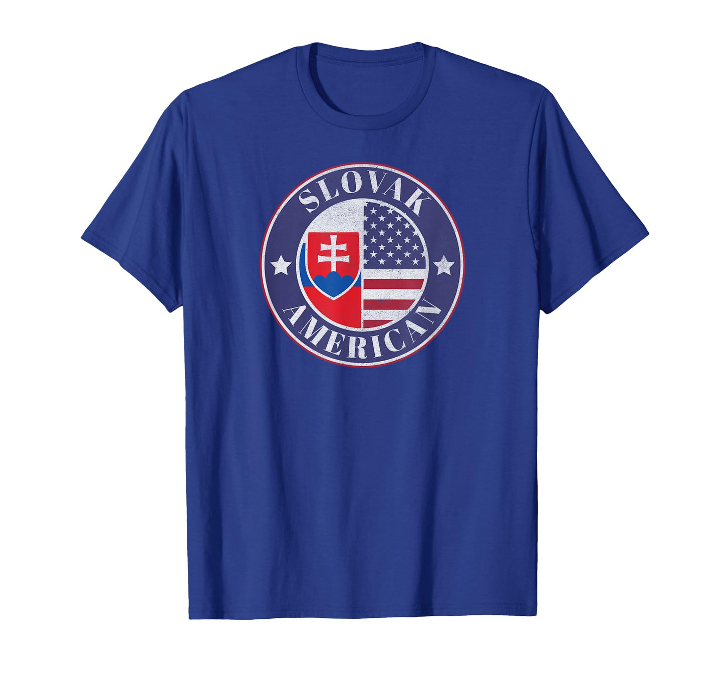 Proud Slovak-American Badge - Slovakia Flag T-Shirt