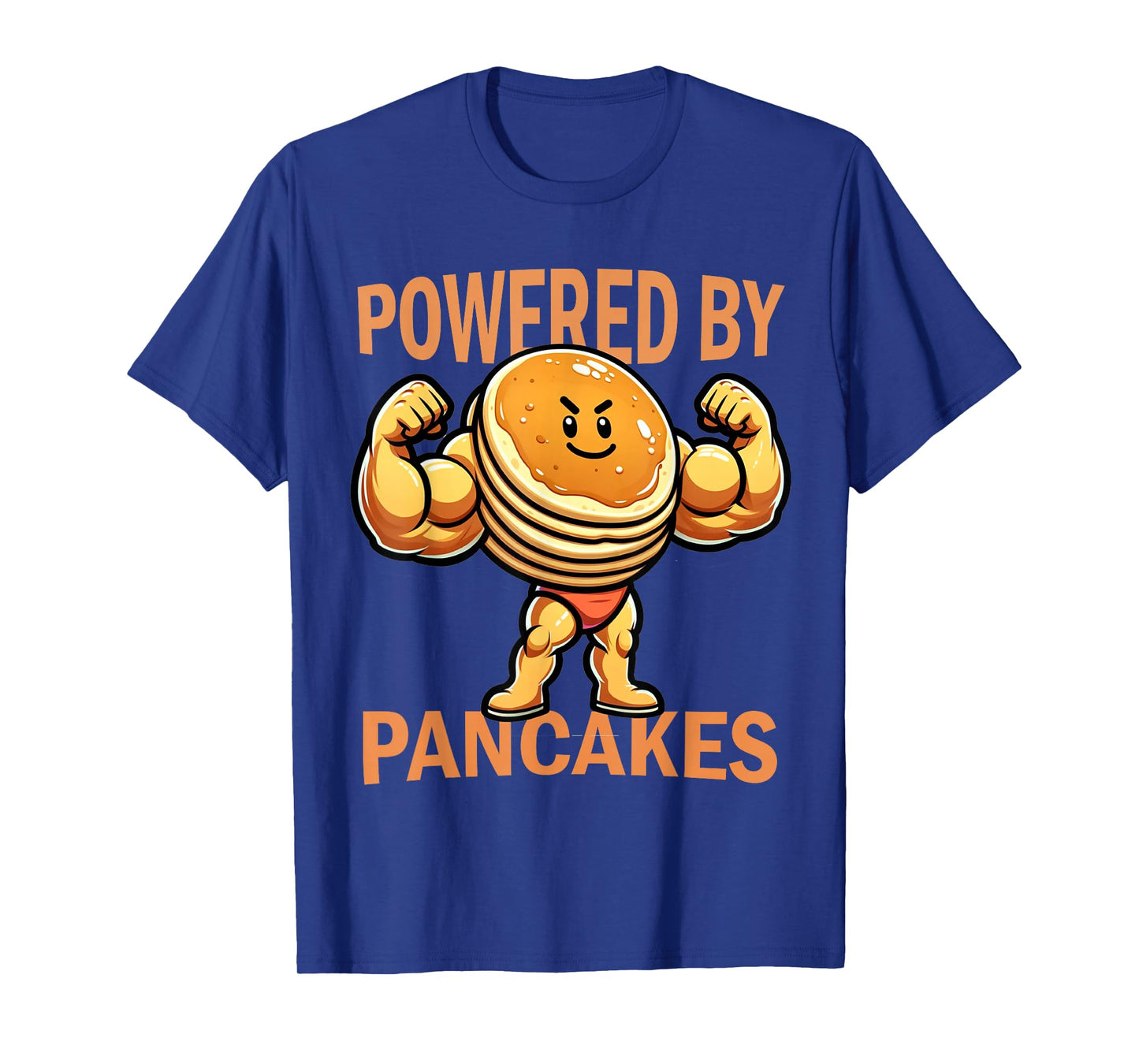 Cool Pancake Breakfast Funny Pancake Day Powered by Pancakes T-Shirt