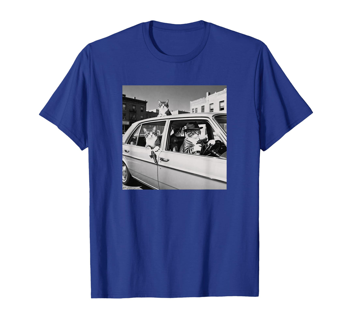 Funny Cat Gang Vintage Cool Feline Design Retro T-Shirt
