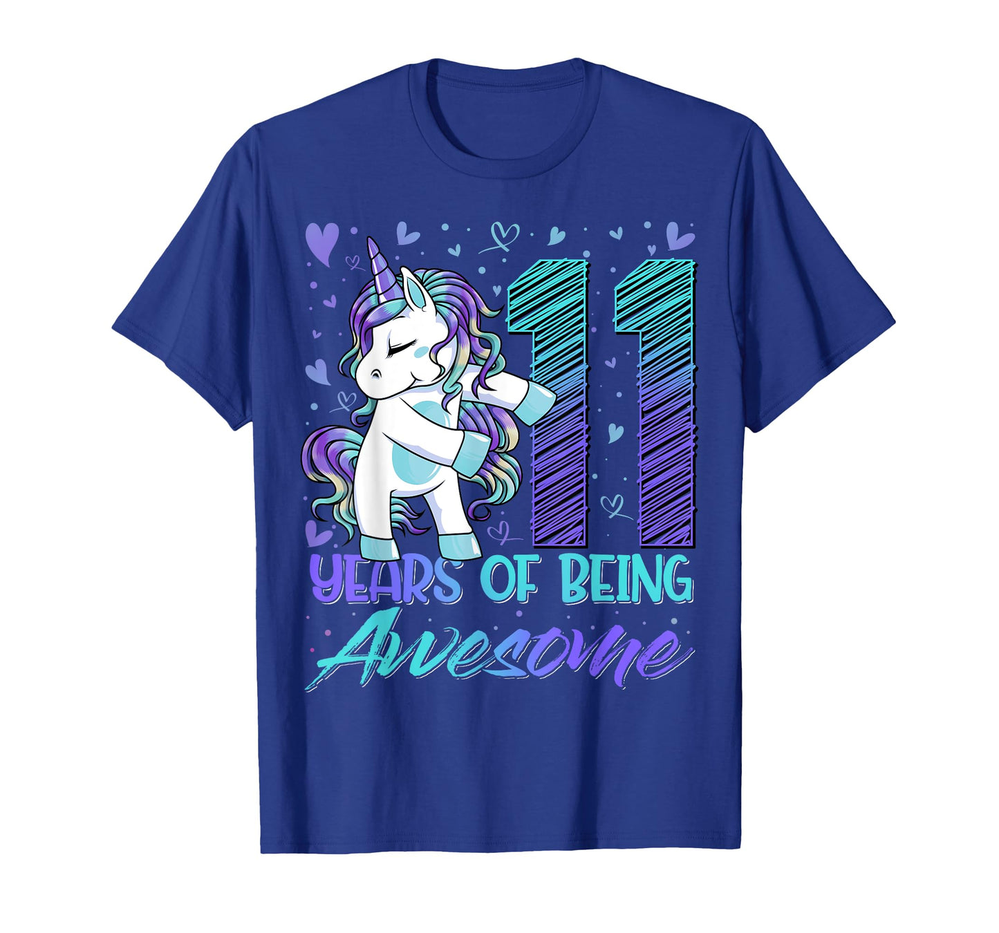 11 Year Old Gifts Unicorn Flossing 11th Birthday Girl Party T-Shirt