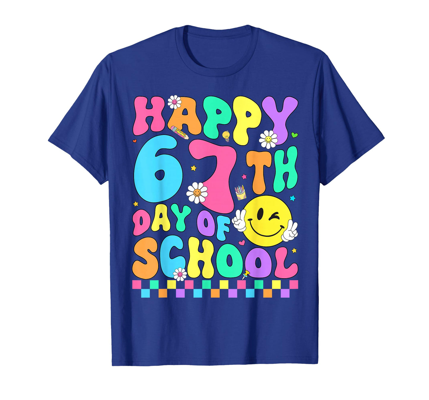 Happy 67th Day of School 67 Days of School Kids Boys Girls T-Shirt