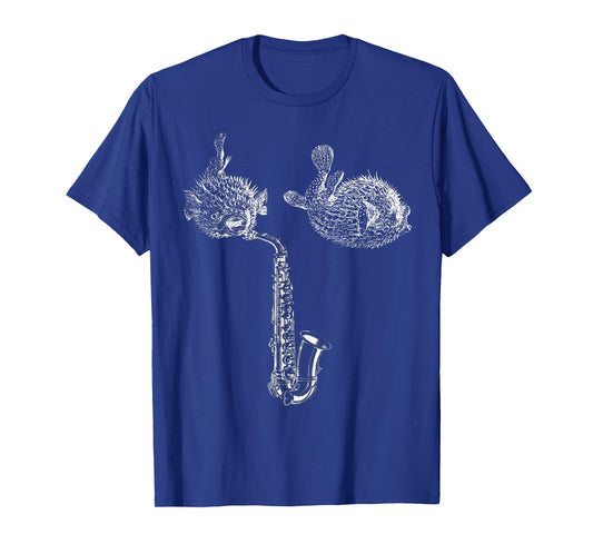 Saxophone Player funny Saxophone Blowfish Blow fish T-Shirt