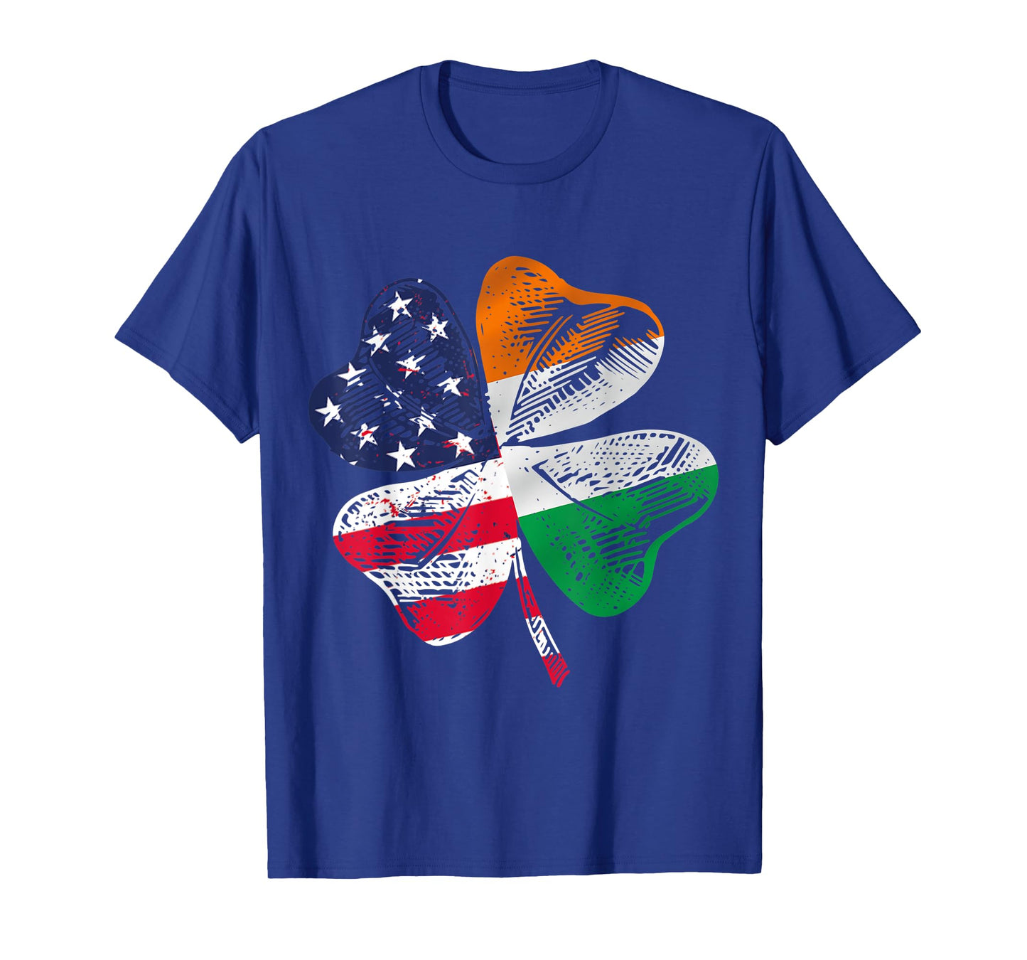 Irish American Flag Ireland Flag Irish Roots Irish Shamrock T-Shirt
