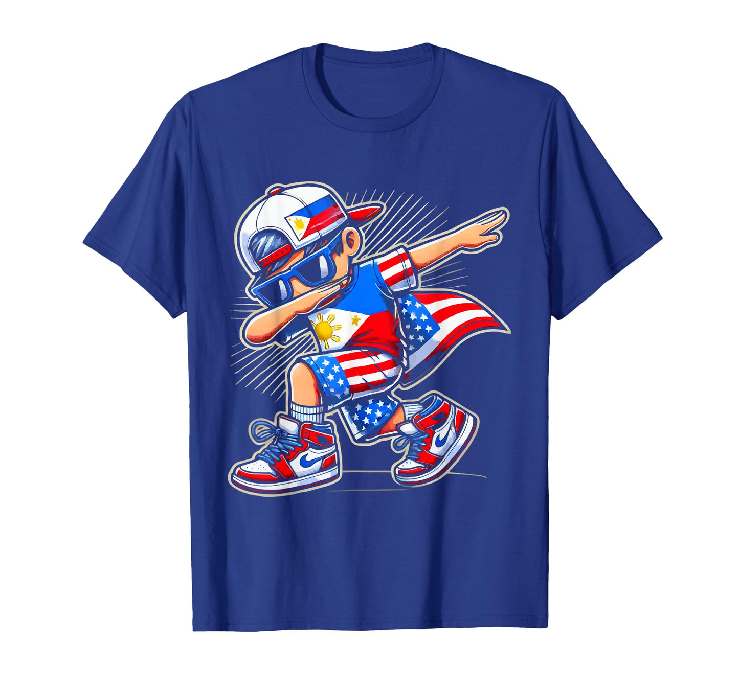 Half Filipino Half American USA Flag Philippines America T-Shirt