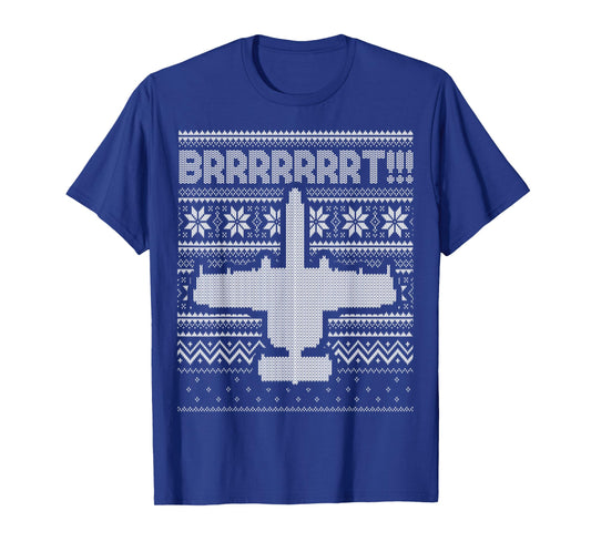 A-10 Warthog Ugly Xmas Tee fighter jet usaf pilot or crew