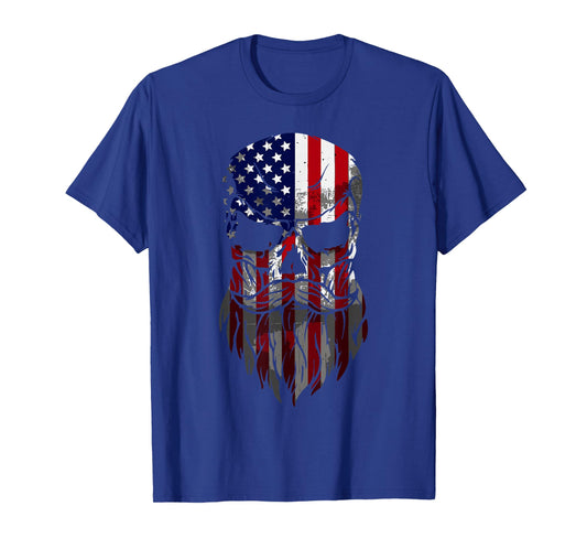 American Beard Skull Men's T-Shirt T-Shirt