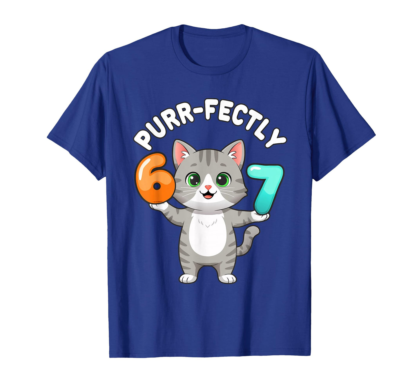 67 Cat Pun Six Seven Meme Gen Alpha Z Humor Purrfectly Pet T-Shirt